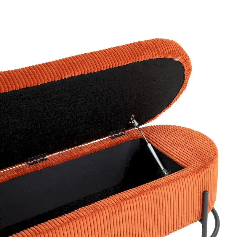 Storage Ottoman,Bedroom End Bench,Upholstered Fabric Storage Ottoman