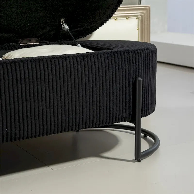 Storage Ottoman,Bedroom End Bench,Upholstered Fabric Storage Ottoman