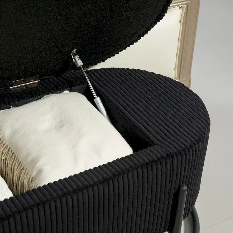 Storage Ottoman,Bedroom End Bench,Upholstered Fabric Storage Ottoman