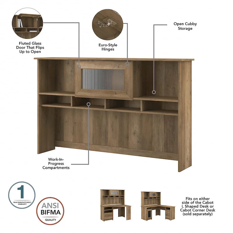 60W Desk Hutch