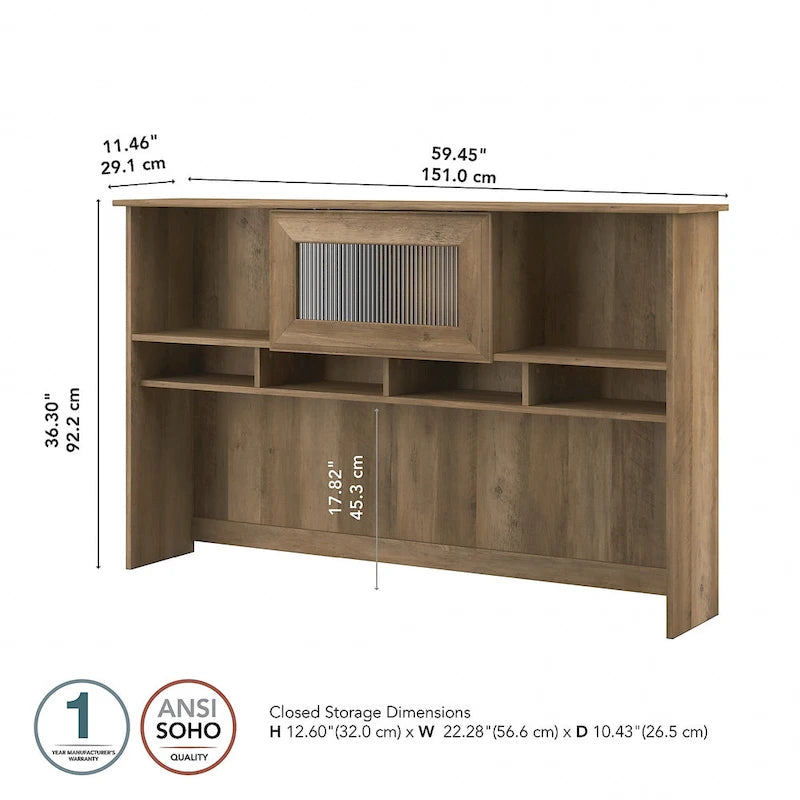 60W Desk Hutch