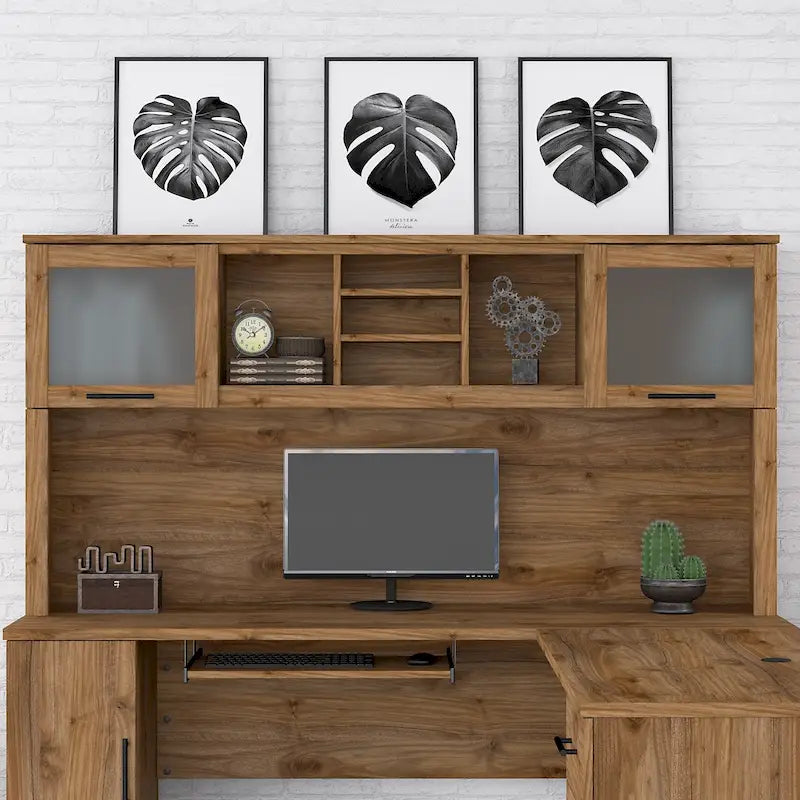 Hutch for L-Shaped Desk