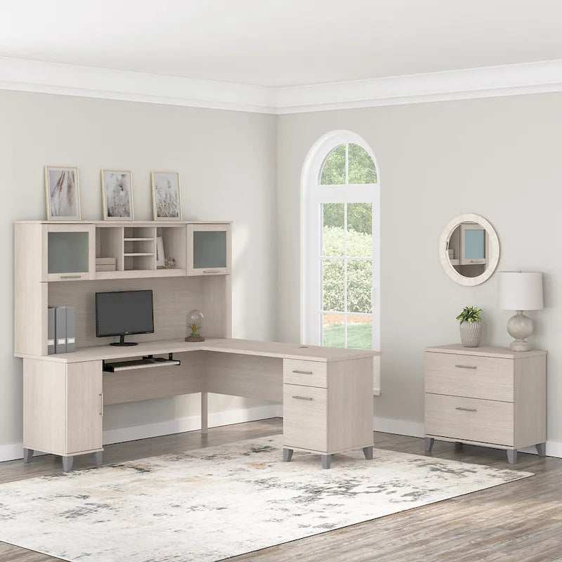 Hutch for L-Shaped Desk