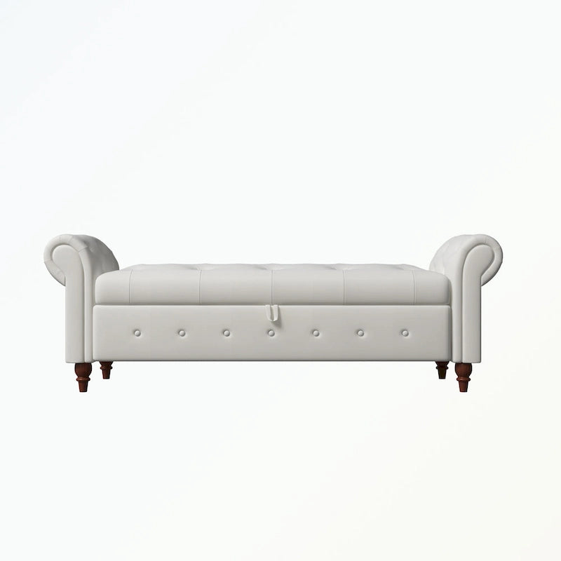 Tufted storage bench