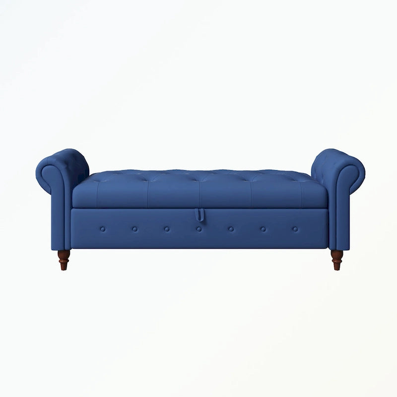 Tufted storage bench