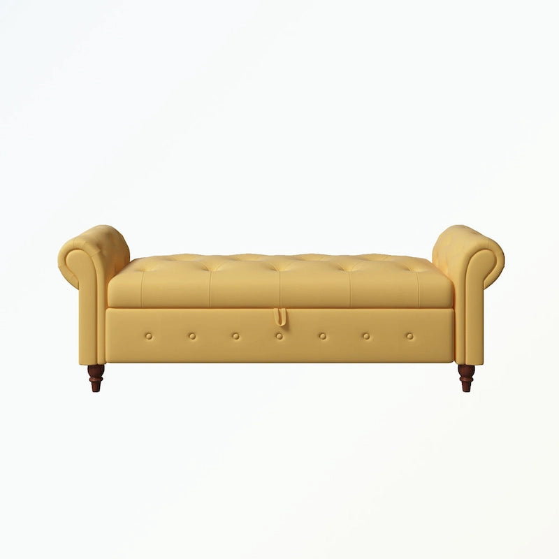 Tufted storage bench
