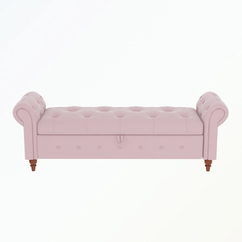 Tufted storage bench