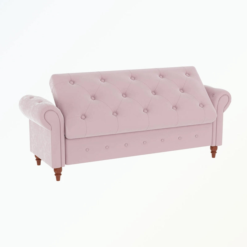 Tufted storage bench