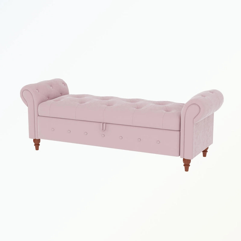 Tufted storage bench