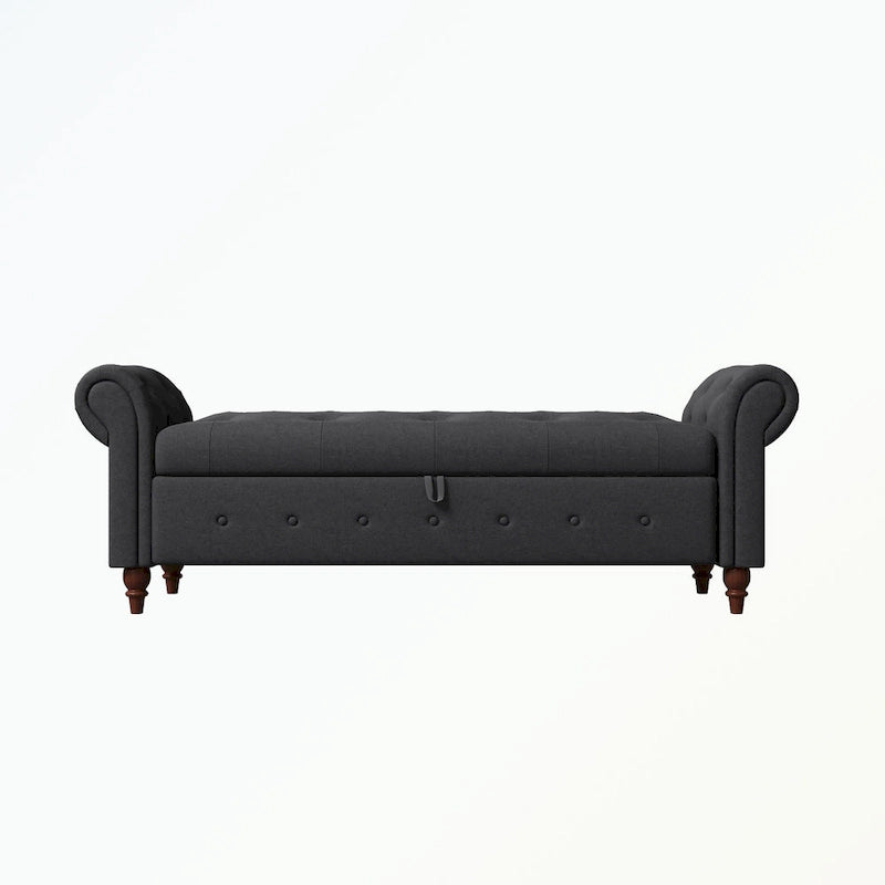 Tufted storage bench