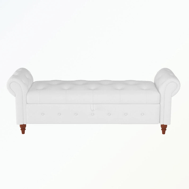 Tufted storage bench