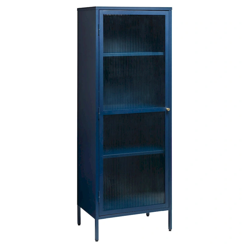 Modern Metal & Glass 63" Display Cabinet