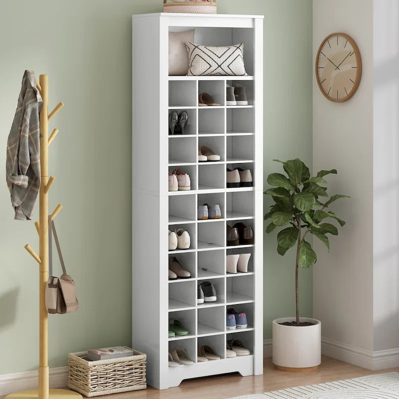 Grande armoire moderne autoportante à 30 casiers à chaussures