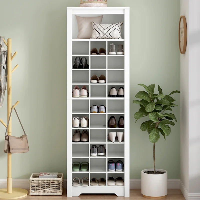 Grande armoire moderne autoportante à 30 casiers à chaussures