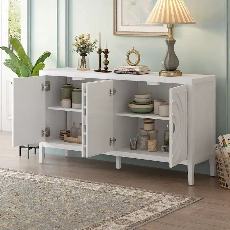 Sideboard Cabinet with Metal Door Handle