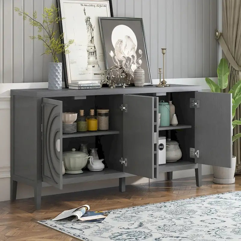 Sideboard Cabinet with Metal Door Handle