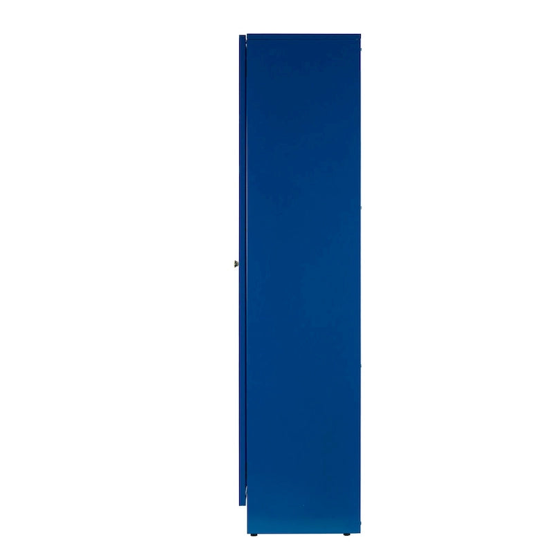 59-inch Blue French Door Metal Cabinet