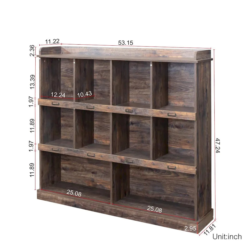 10-Shelf Bookcase