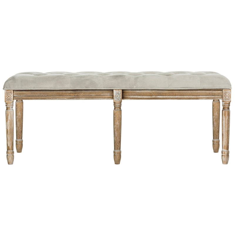 Panca in legno trapuntata - 47.3" x 17.5" x 19"