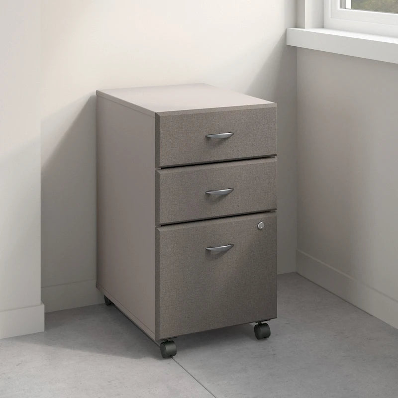 3-Drawer Mobile File Cabinet with Full-Extension Slides