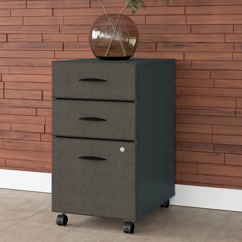 3-Drawer Mobile File Cabinet with Full-Extension Slides
