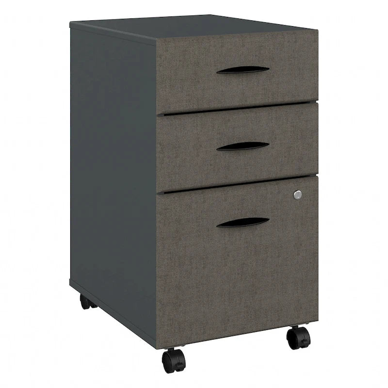 3-Drawer Mobile File Cabinet with Full-Extension Slides