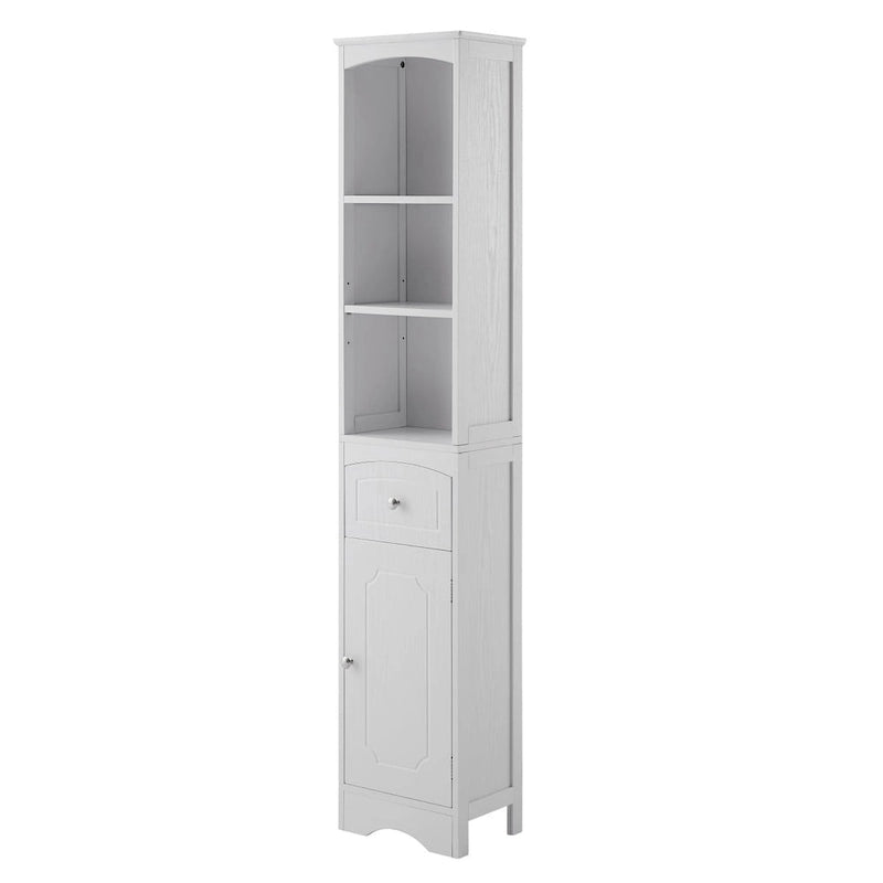 Tall Bathroom Cabinet with Storage, Drawer & Shelves