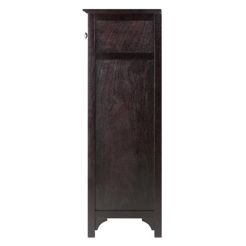 Wine Cabinet, Espresso - 19.09 x 12.6 x 37.52 inches