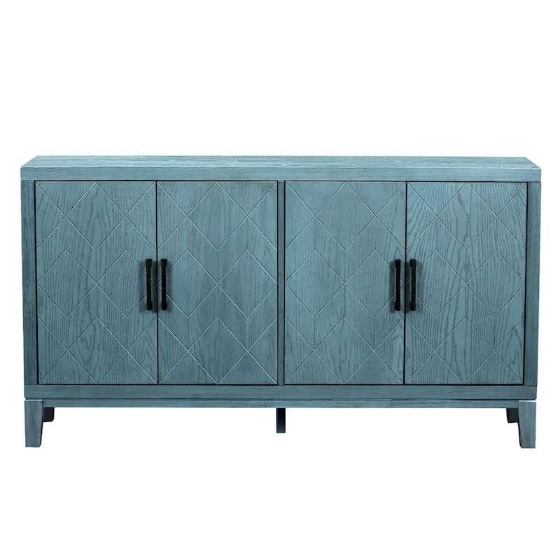 4-door Retro Sideboard with Adjustable Shelves