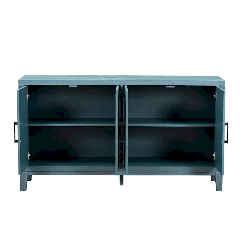 4-door Retro Sideboard with Adjustable Shelves