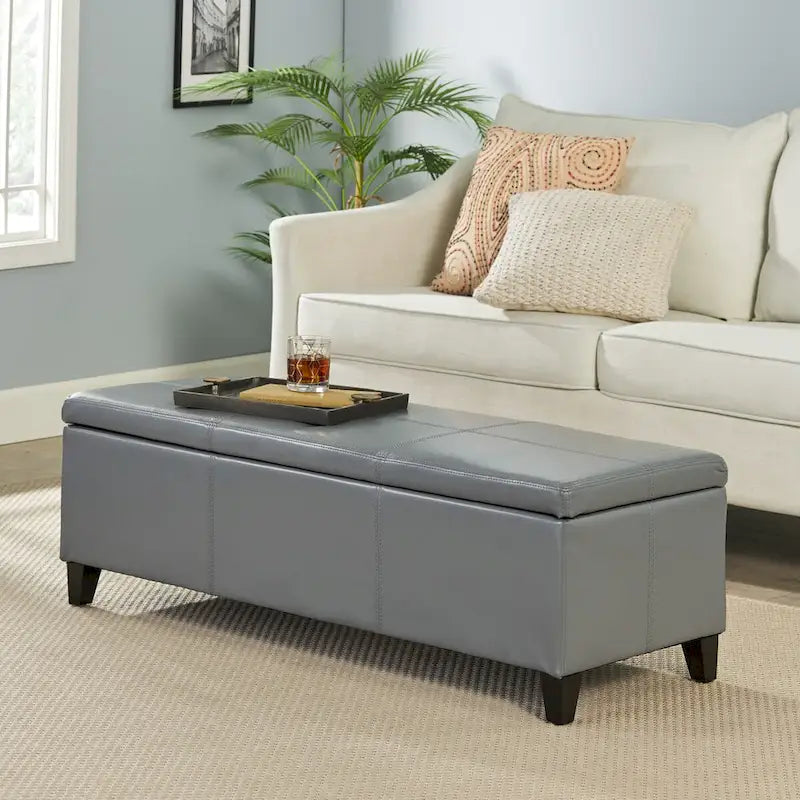 Upholstered Storage Bench for Bedroom Living Room Entryway