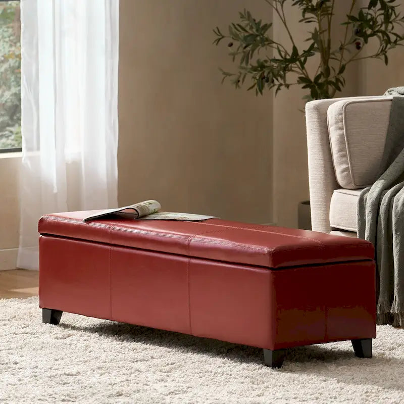 Upholstered Storage Bench for Bedroom Living Room Entryway