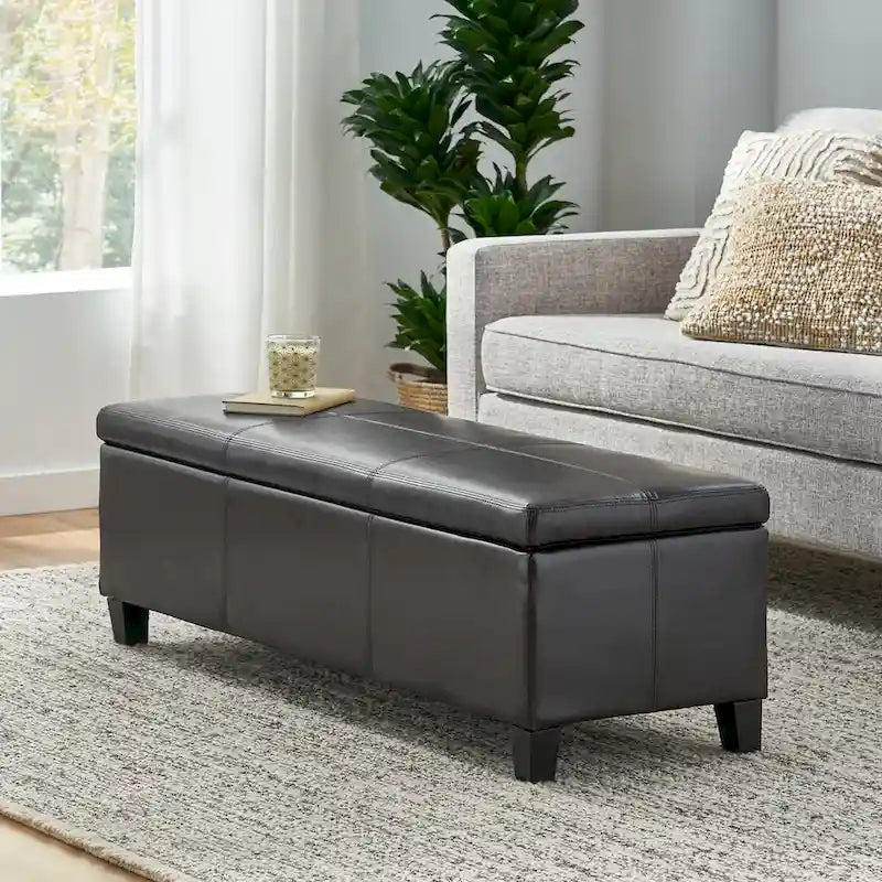 Upholstered Storage Bench for Bedroom Living Room Entryway