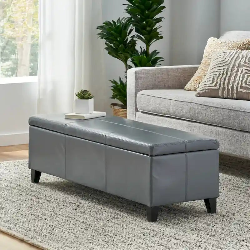 Upholstered Storage Bench for Bedroom Living Room Entryway