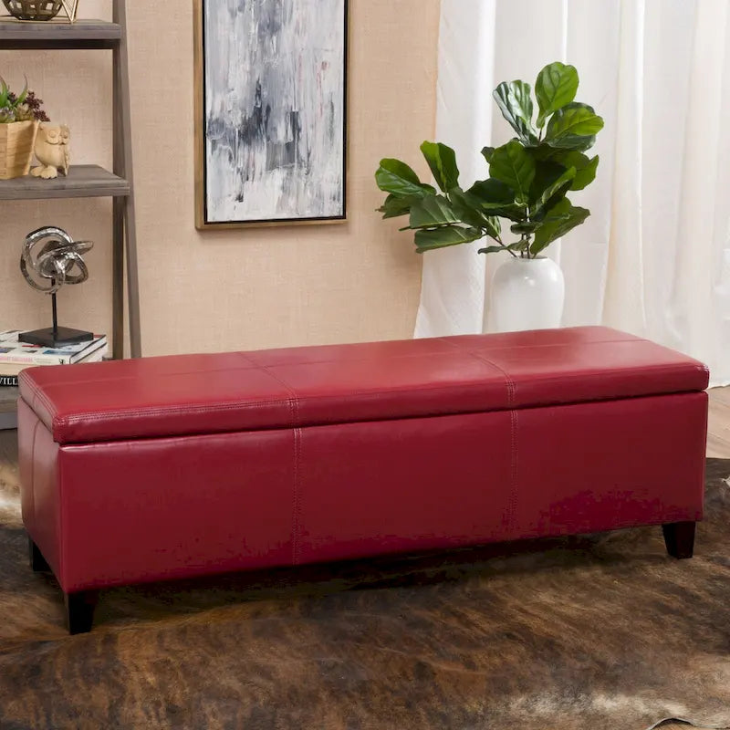 Upholstered Storage Bench for Bedroom Living Room Entryway