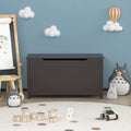 Kids Wooden Toy Box Storage with Safety Hinged Lid for Ages 3+