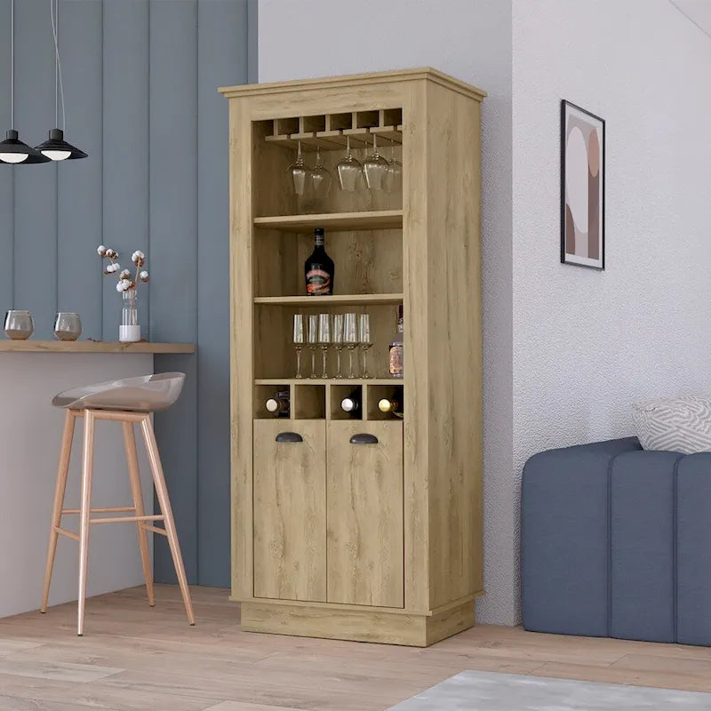 Bar Cabinet, Four built-in wine racks for Living Room