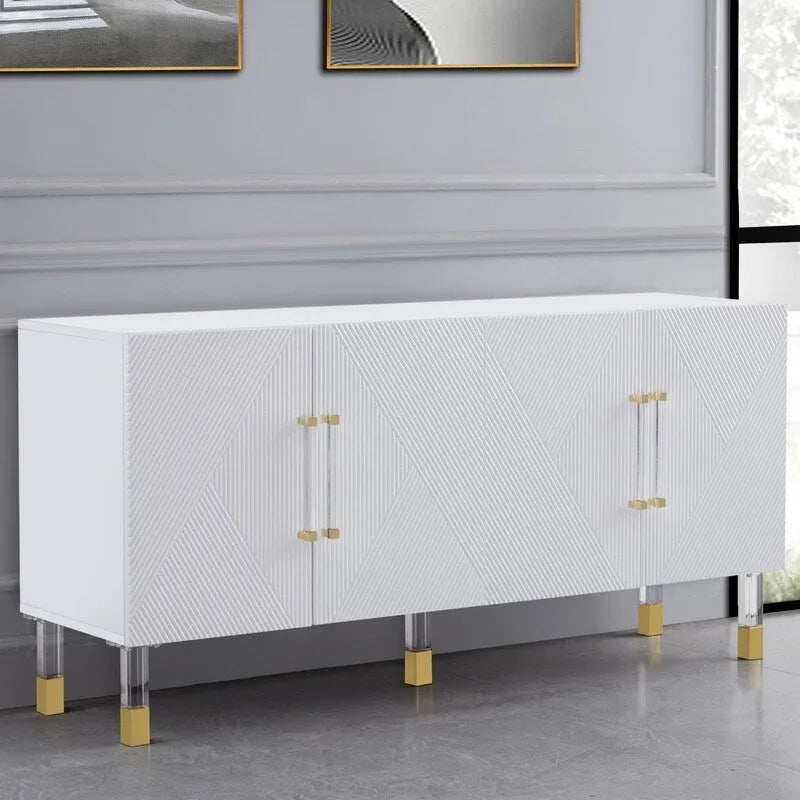 64" Sideboard with Acrylic Legs
