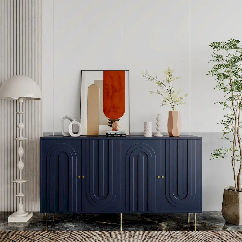 Credenza buffet moderna in legno laccato a 4 ante