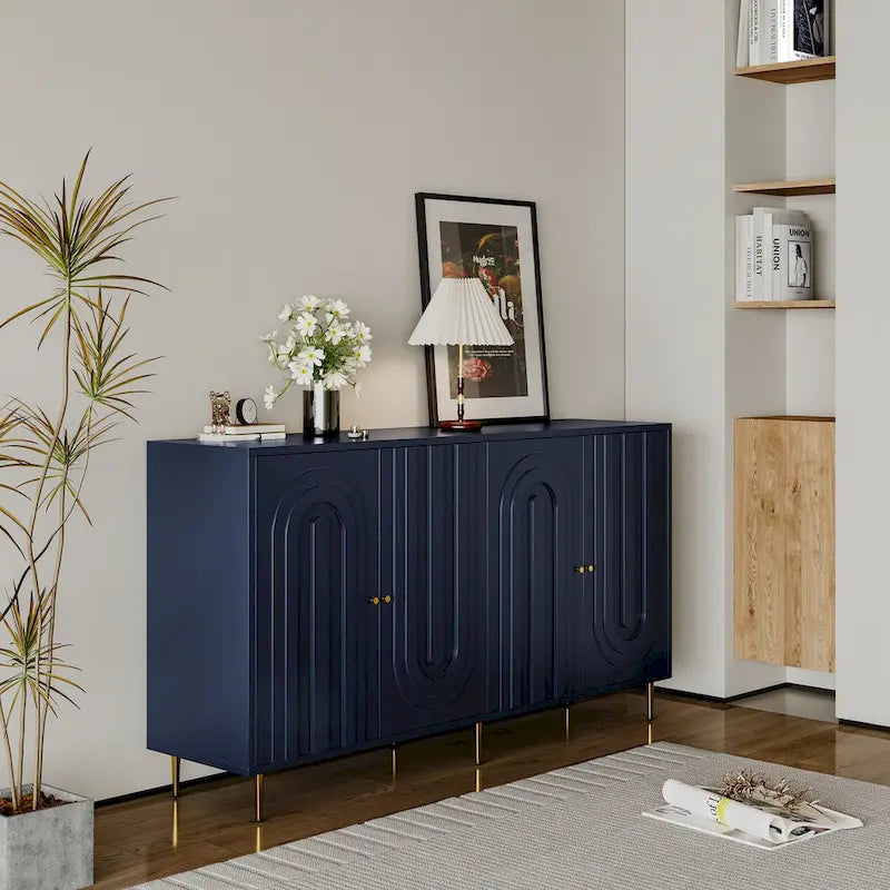 Credenza buffet moderna in legno laccato a 4 ante