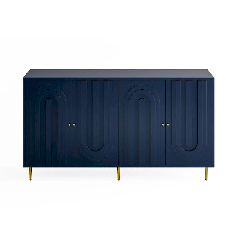 Credenza buffet moderna in legno laccato a 4 ante