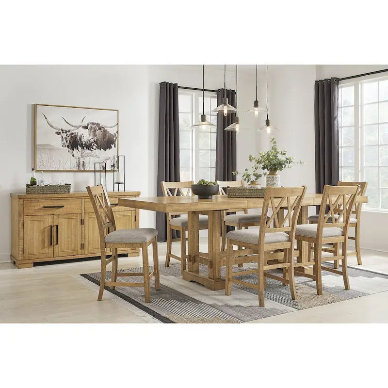Brązowy kredens do jadalni - 65.88W x 19D x 36.13H