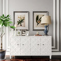 Wooden Cabinet Sideboard Buffet 4 Door Accent Cabinet
