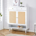 Moderne minimalistische rotan schoenenkast voor hal en woonkamer