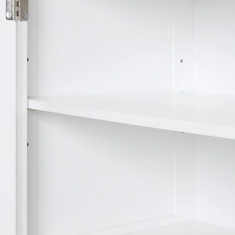 Freestanding Storage Cabinet with Two Drawers and Adjustable Shelf