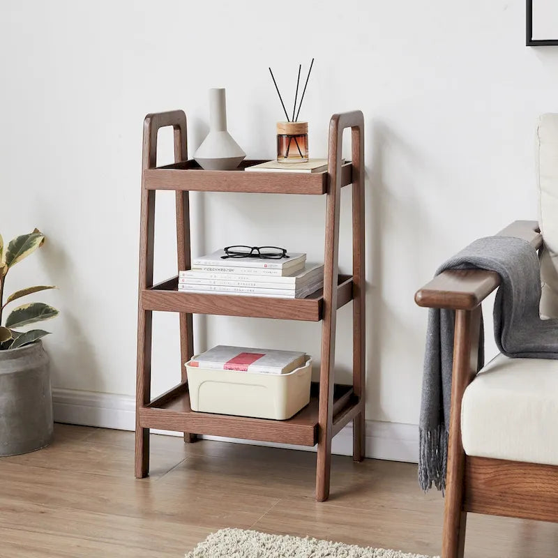3-Tier Wood Storage Bench and Shoe Rack for Entryway