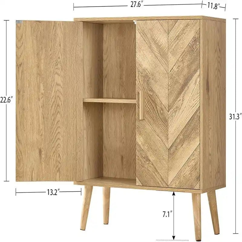 Buffet Cabinet with Adjustable Shelf - 11.8D x 27.6W x 31.3H