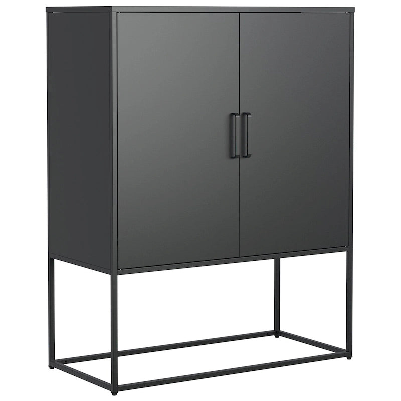 Steel Storage Cabinet with Adjustable Shelves & Magnetic Doors