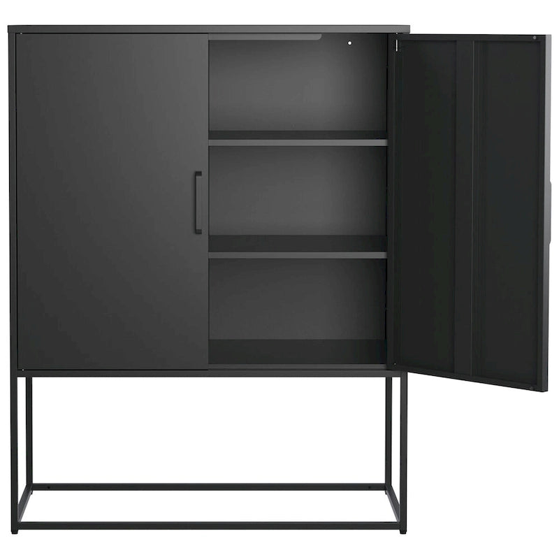 Steel Storage Cabinet with Adjustable Shelves & Magnetic Doors