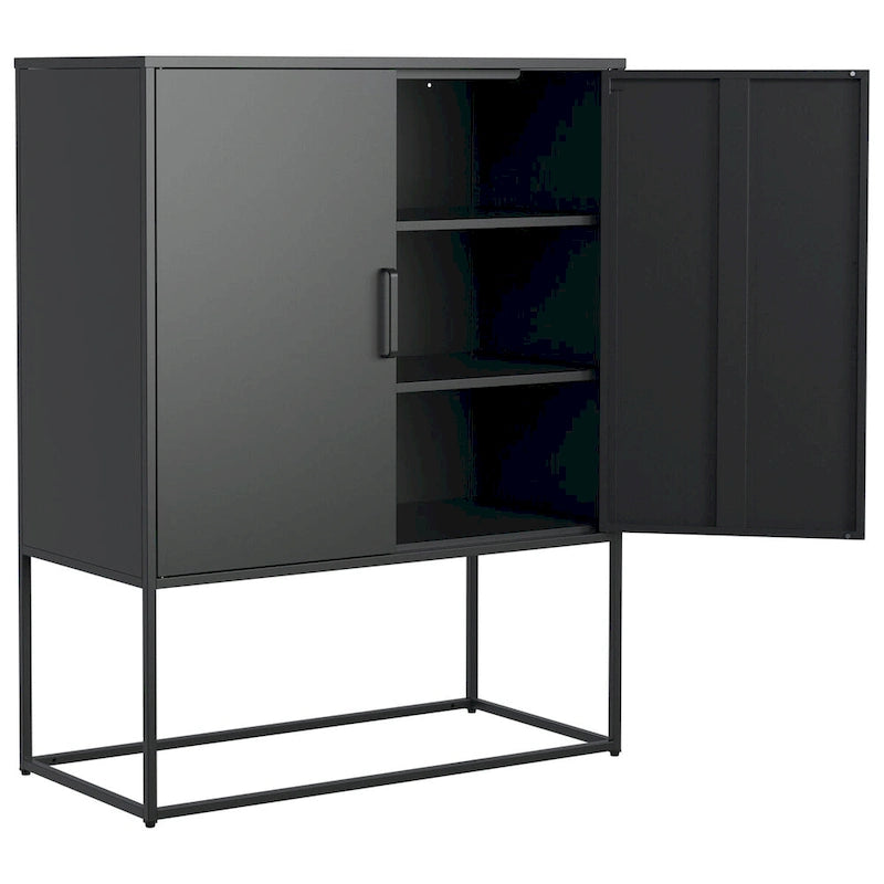 Steel Storage Cabinet with Adjustable Shelves & Magnetic Doors